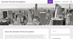 Desktop Screenshot of dwoskinfamilyfoundation.com