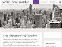 Tablet Screenshot of dwoskinfamilyfoundation.com